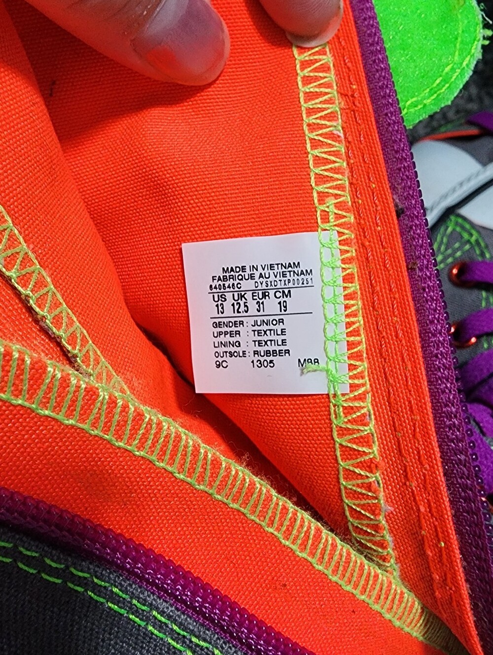 Rare Chuck Taylor All Star X-Hi Knee High  Converse Sneakers Gray/Purple Laces - Picture 11 of 12